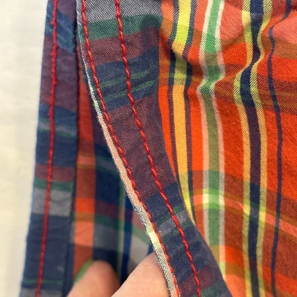 VTG Polo Ralph Lauren Madras Plaid Swim Trunks Shorts Lined Men’s XL O14